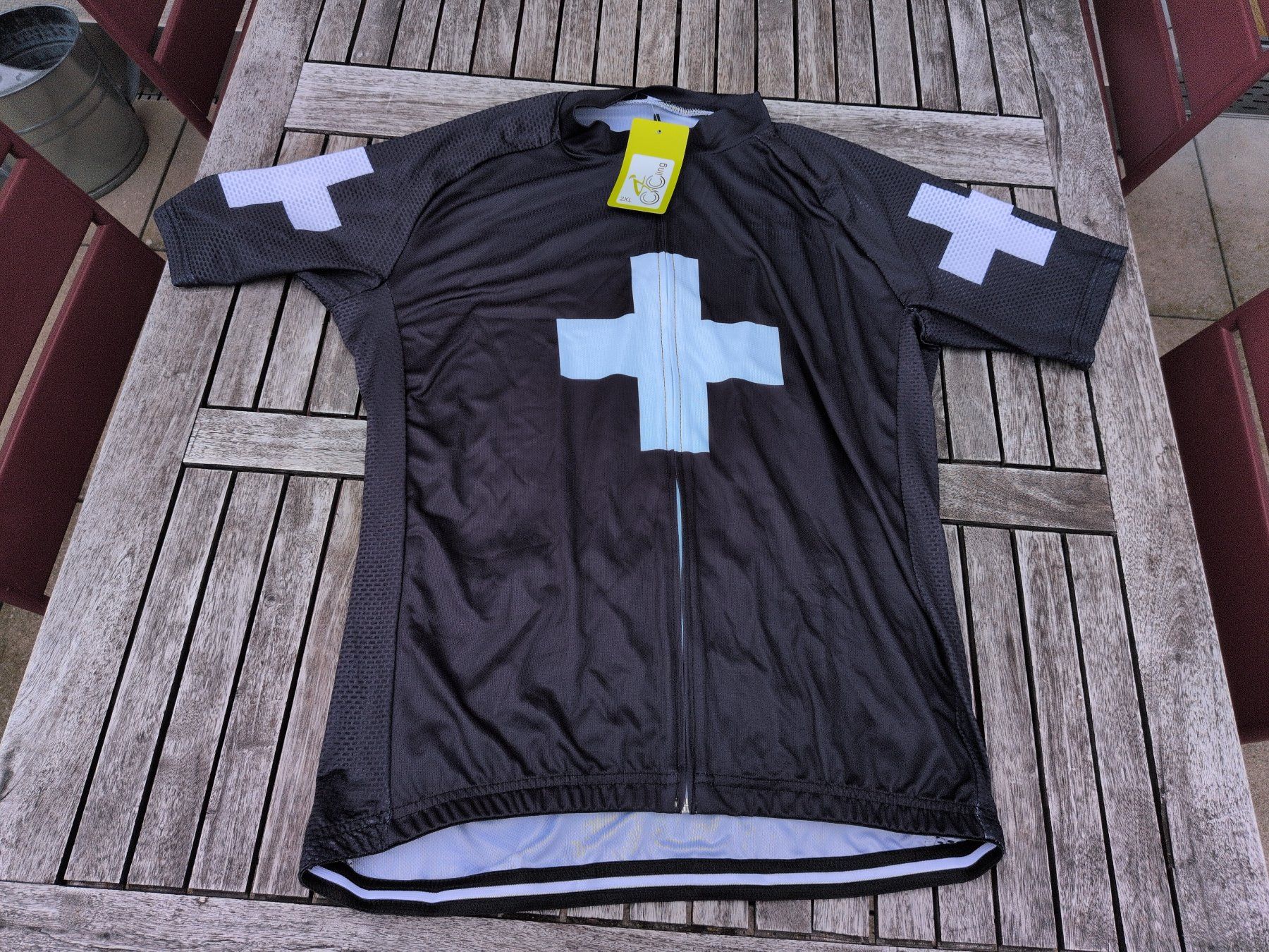 Canottiere & Pantaloni: Velotrikot Schweizerkreuz schwarz XL – Nuovo (secondo la descrizione) da Zürich venduto da kaerntna