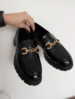 SCHWARZE CHUNKY-LOAFERS