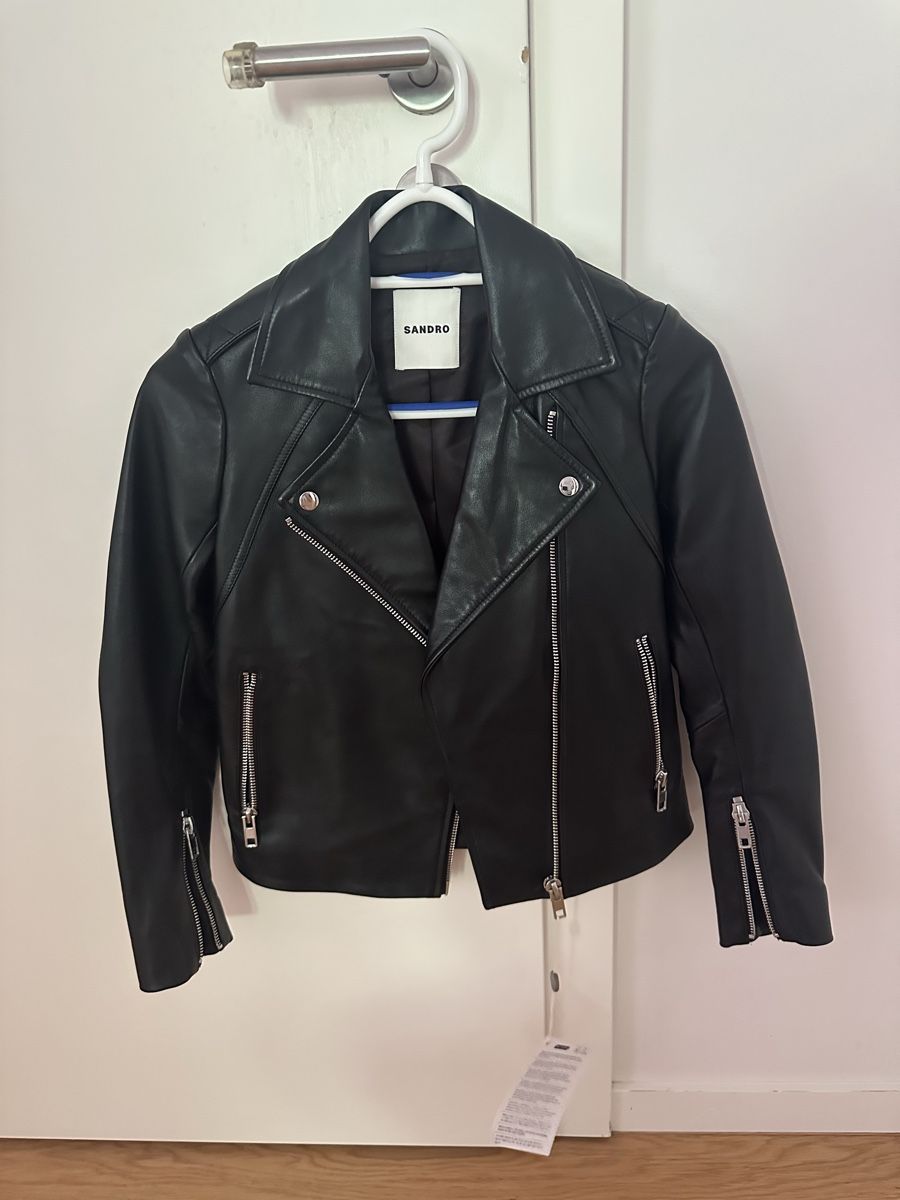 Sandro Giacche: Sandro leather jacket NEW!! Size 1 – Nuovo e nell'imballaggio originale da Geneve venduto da iri_dr5s 1