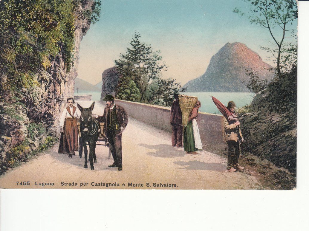 Cartoline postali: Lugano - Castagnola ca. 1900 – Usato da Bürglen TG venduto da StampGraf