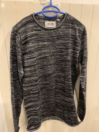Langarmshirt Only & Sons schwarz grau Grösse S