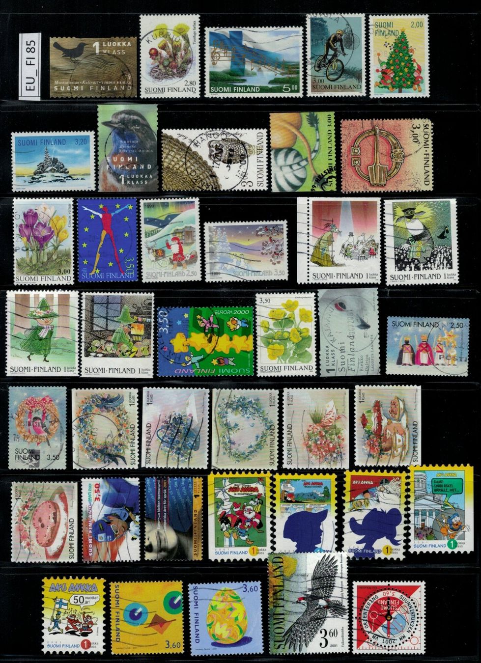 Tutti i francobolli: Finnland 1998/2001 gestempelt, EU_FI85 – Usato da Erlenbach ZH venduto da panstamps