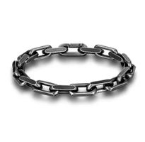 UNISEX GLIEDER ARMBAND EDELSTAHL DUNKELGRAU USED STYLE