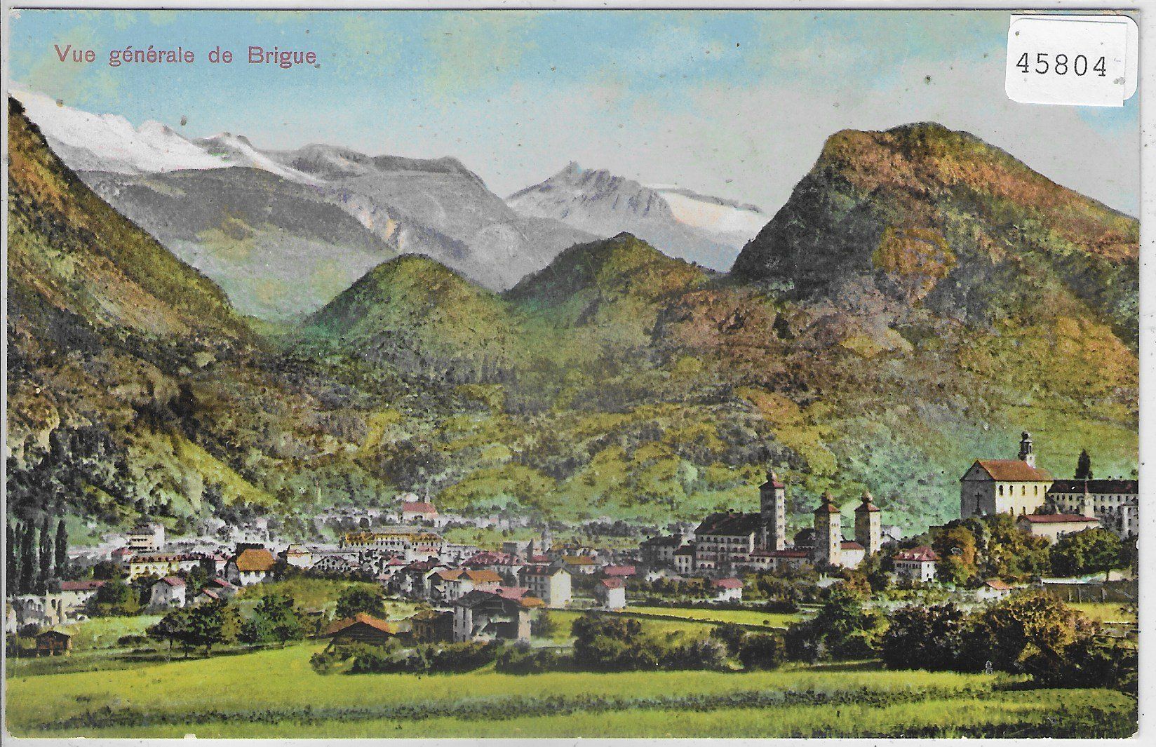 Ansichtskarten: Vue generale de Brigue Brig - Litho – Gebraucht aus Ettingen von Kartenplanet