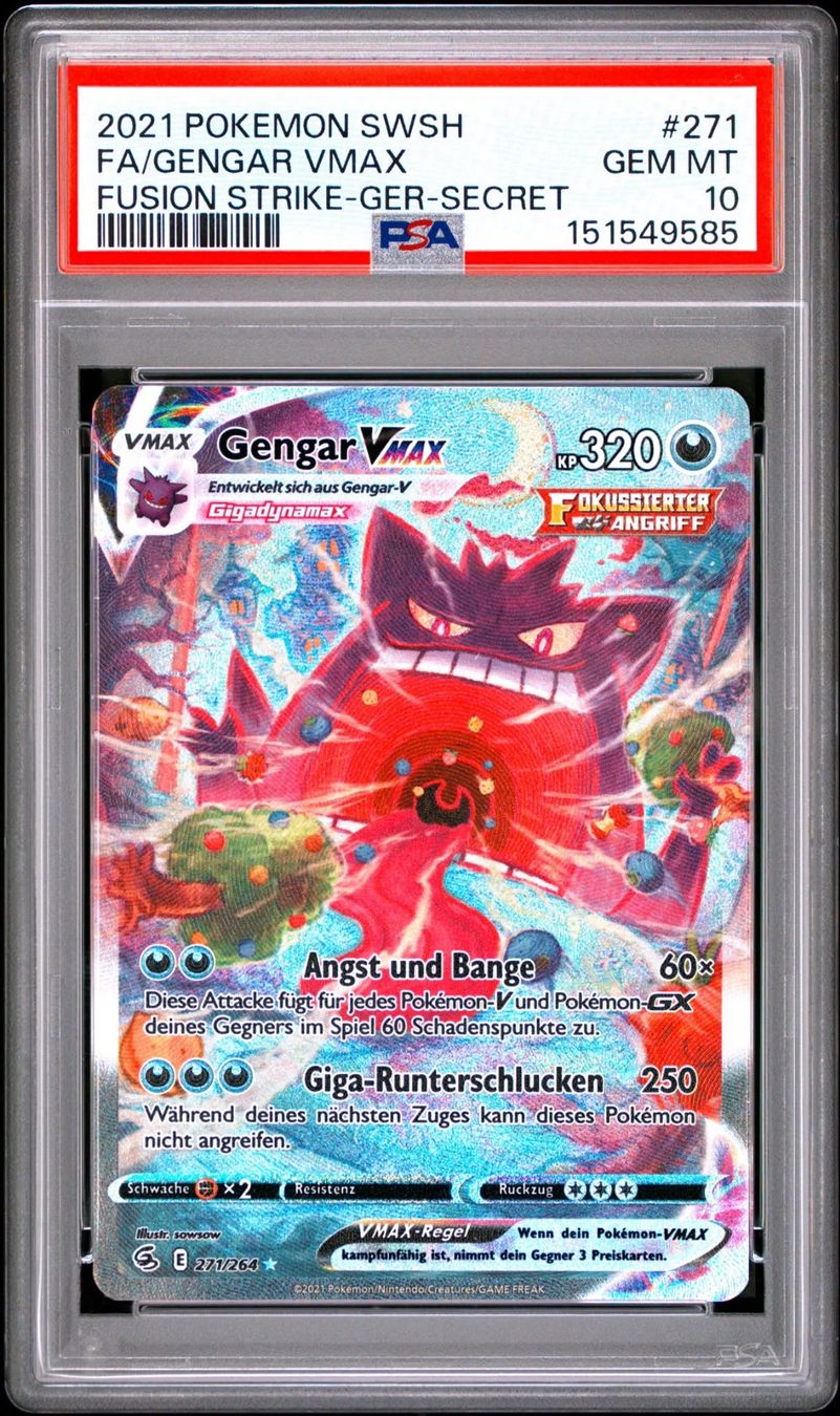 Pokémon Carte collezionabili: Pokemon - Gengar VMAX PSA 10 Deutsch – Usato da Heiligkreuz (Mels) venduto da kim-silberundgold