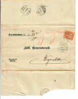 Brief, Baden an  Löbl. Gemeinderath Wegenstetten 1880