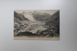 Alte Ansichtskarte Rhone Gletscher 1761m