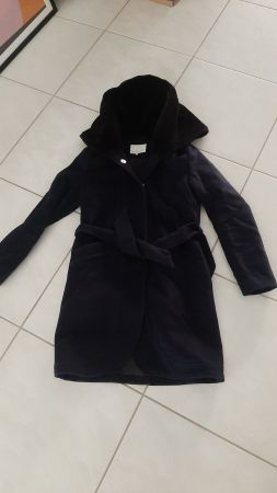 K..6 R M) Damen Mantel Mint & Berry dunkelblau Gr. 36 /S