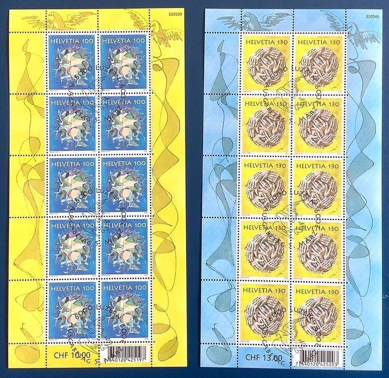 Alle Briefmarken: 2009 / Schweiz - Hans Erni / Kleinbogen Satz - ET . – Neu (gemäss Beschreibung) aus Liestal von Skunk02