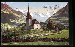 Frutigen, Kirche mit Doldenhorn und Alle
