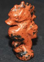 Deko – Heilstein – M-115 - Seepferd – Mahagoni Obsidian