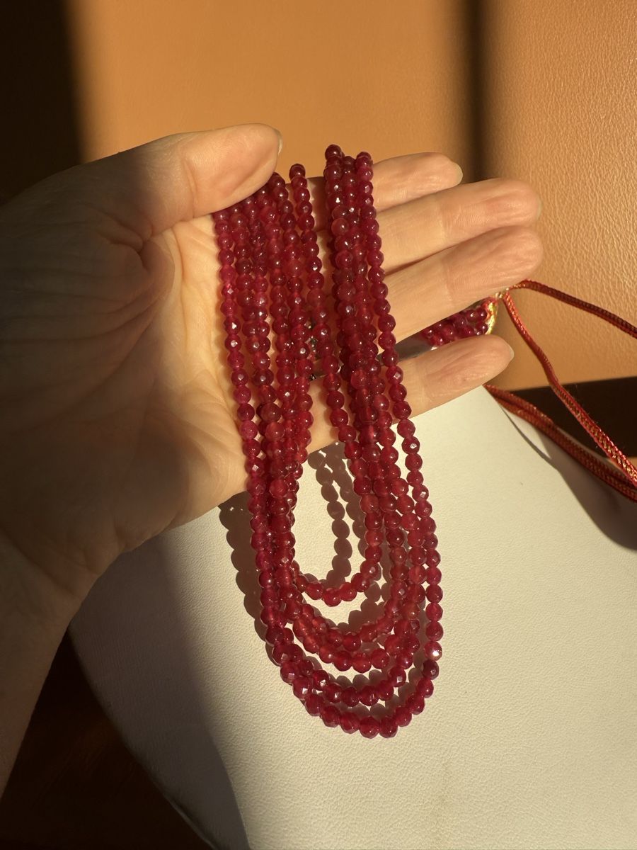 Ketten: Rote Jade Stein Kette NEU 5 Stränge – Neu und originalverpackt aus Basel von Chili007 5