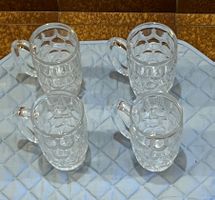 Lot de 4 chopes à bière vintage de France, parfait état