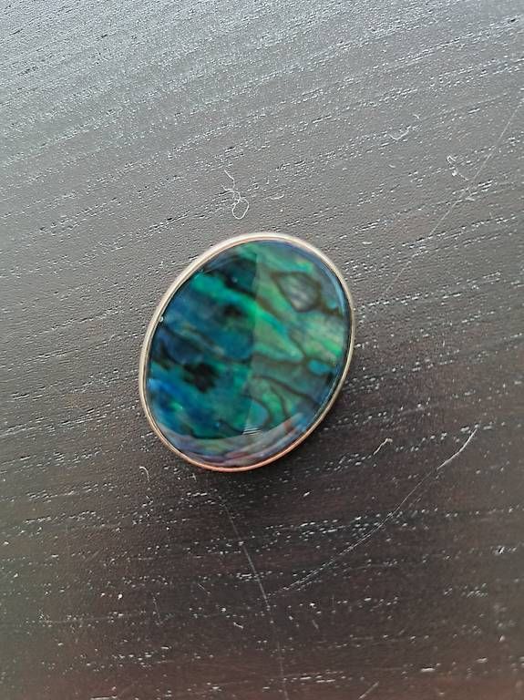 Broschen & Nadeln: Alte Modeschmuck Brosche Anstecknadel "Malachit" Oval – Gebraucht aus Rothrist von sal_k6ss