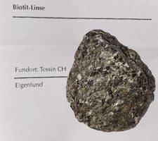 Biotit Linse aus dem Tessin CH