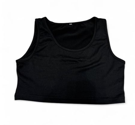 Damen Crop Top Schwarz 