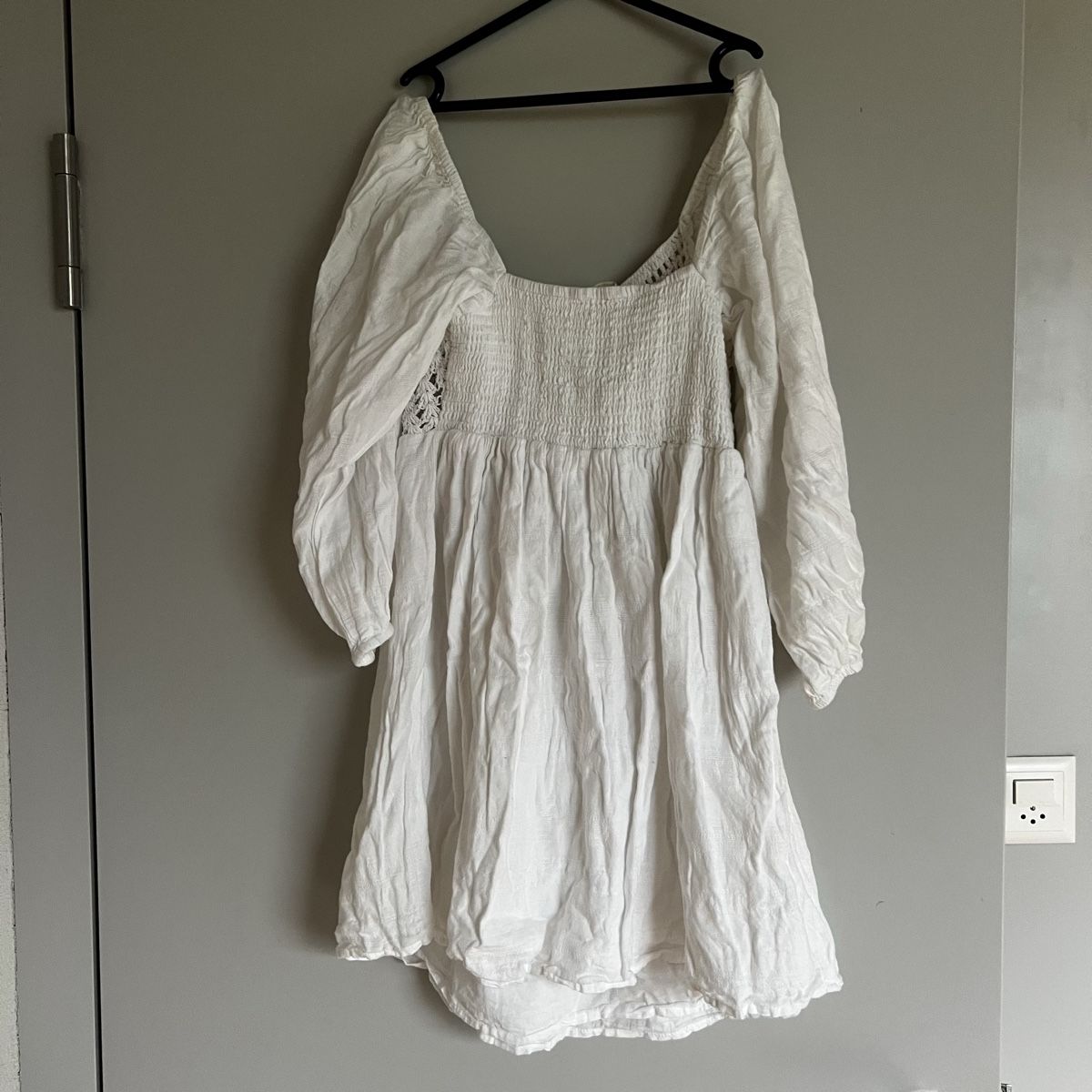 Pull&Bear Vestiti: Luftiges Weisses Sommerkleid mit Strick  – Usato da Chur venduto da noe_mh8b 2