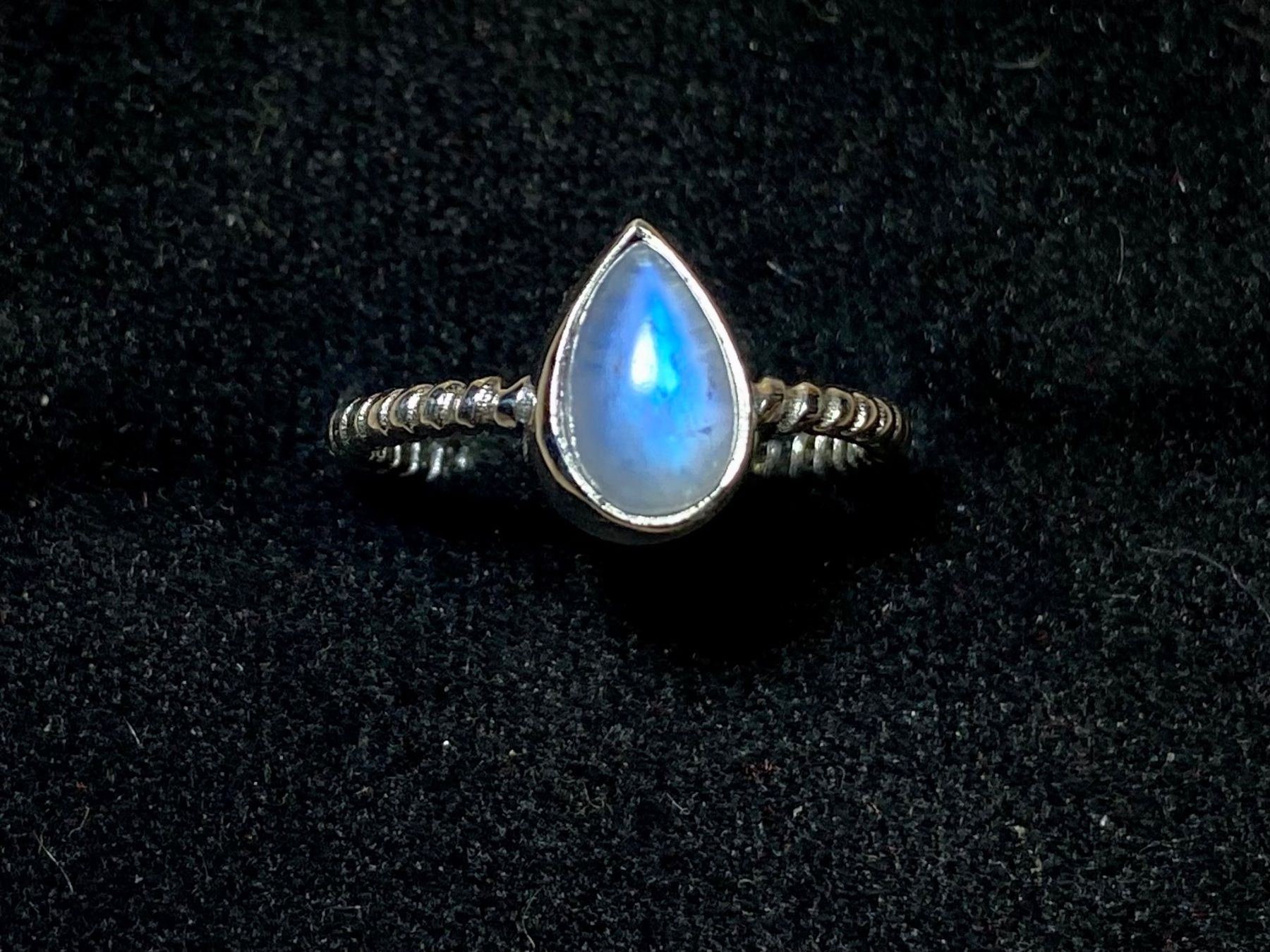 Ringe: 925 Silber Ring - natürlicher Mondstein - Tropfenform – Neu und originalverpackt aus Laax von Kiki_Kingdom3 1
