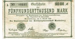 Marienberg 500000 Mark Serie A 11.08.1923 SS+-SS++