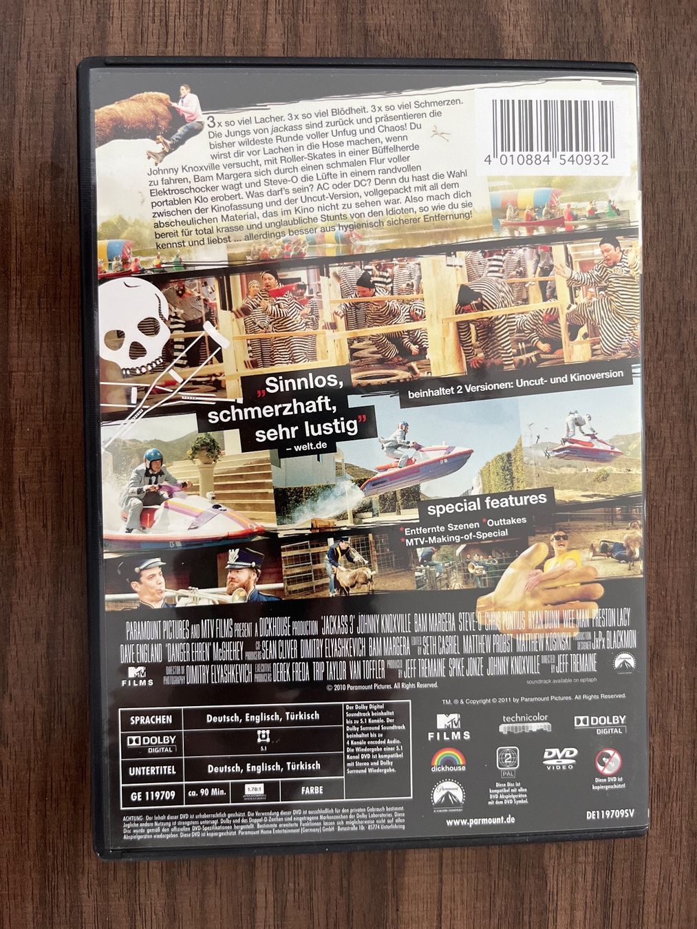 Tutti i DVDs: Jackass 3 (2011) DVD 📀 – Nuovo (secondo la descrizione) da Sierre venduto da black.box 1
