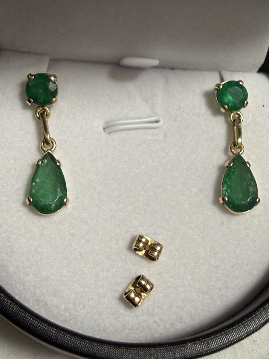 Ohrringe & -stecker: Ohrringe Gold18k mit Smaragd – Gebraucht aus Oberhof von RealStone 4