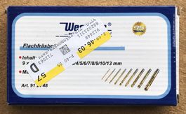 WESTFALIA FLACHFRÄSBOHRER SET 9TLG. ORIGINALVERPACKT