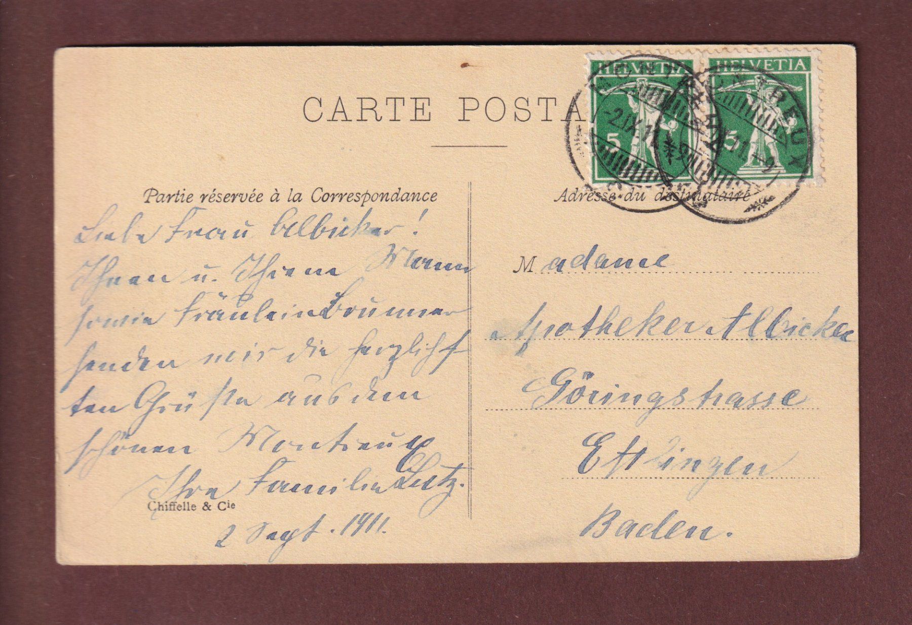 Cartoline postali: MONTREUX - Barques du Léman - 1911 – Usato da Pully venduto da nicecards 1