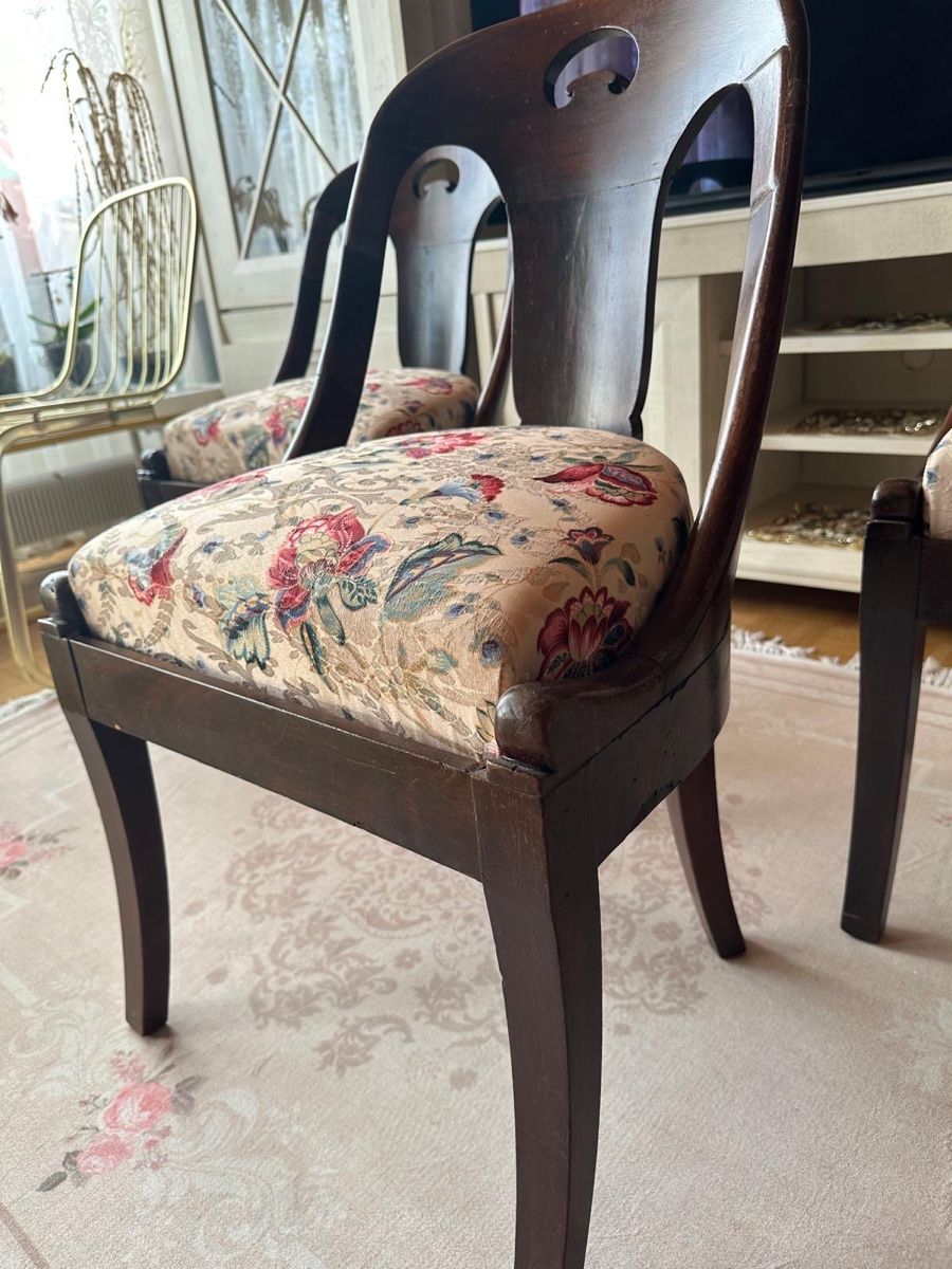 Sedie: Chaise Gondole style Empire en merisier – Usato da Trasadingen venduto da Kaffee.mann 1