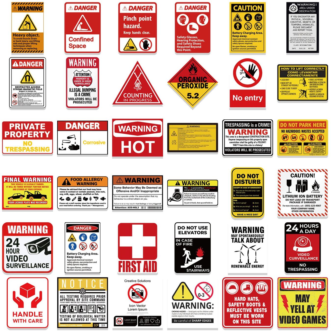 Sticker: 50 stk. Gefahr Verbot Zeichen Erinnerung – Nuovo e nell'imballaggio originale da Uerkheim venduto da Kaufoption