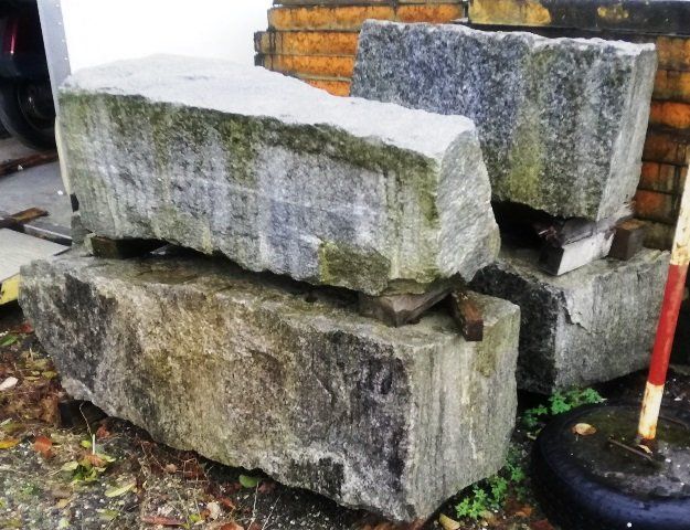 6 Granitblöcke Absperrung Granitsteine, Mauersteine, günstig Kaufen