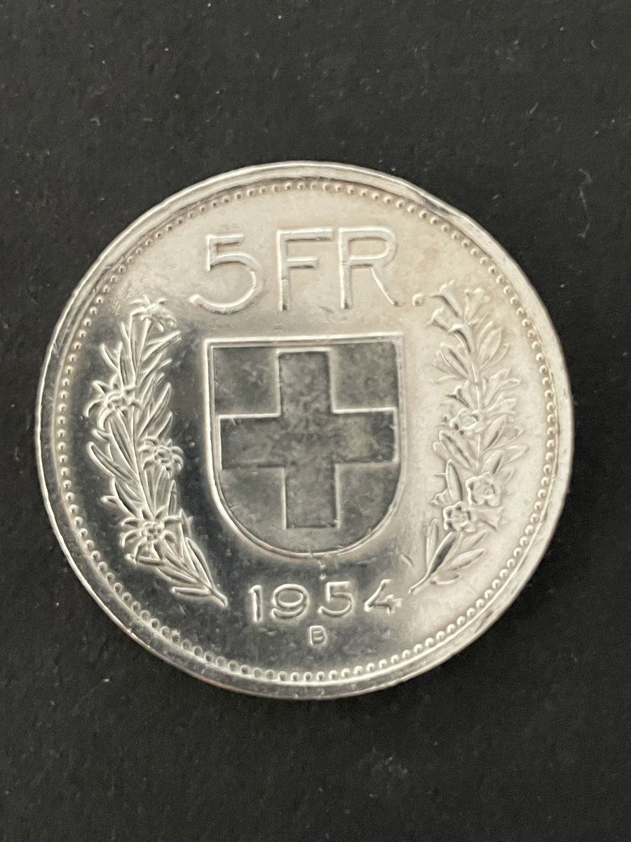 Toutes les monnaies: 5.- Silber CH Jahr 1954 – D'occasion à Meierskappel par Hala03 3