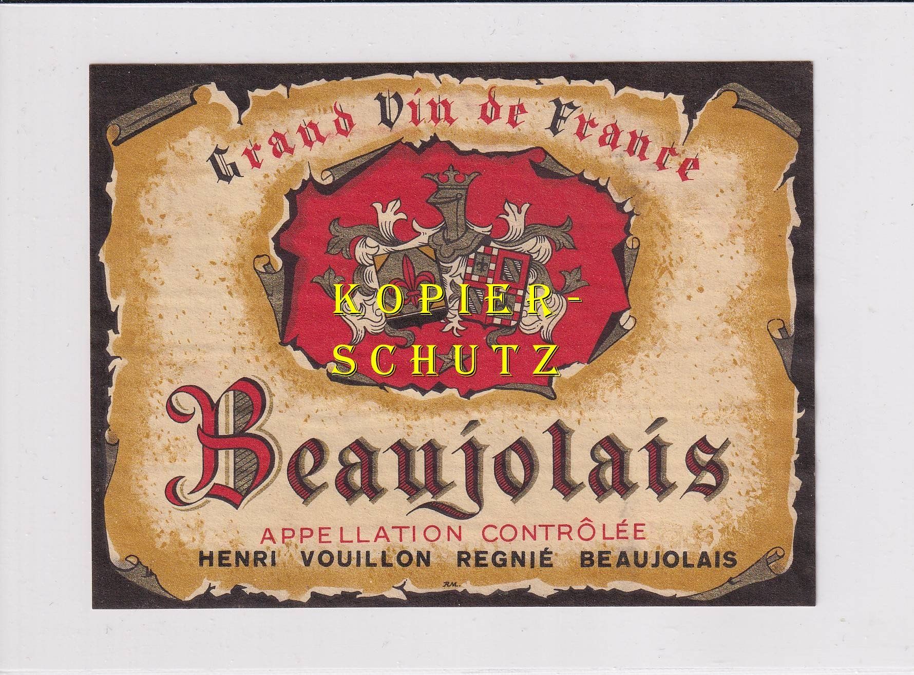 Carta: Etikette - Beaujolais /bd – Usato da Hombrechtikon venduto da Rudolf07