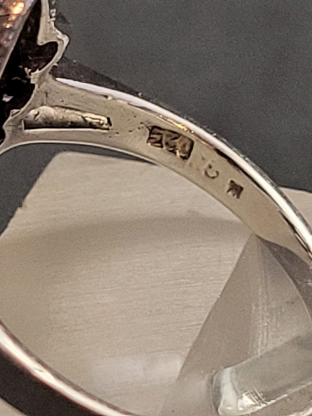 Anelli: Silberring mit Markasiten Jugendstil – Usato da Basel venduto da spinne02 6
