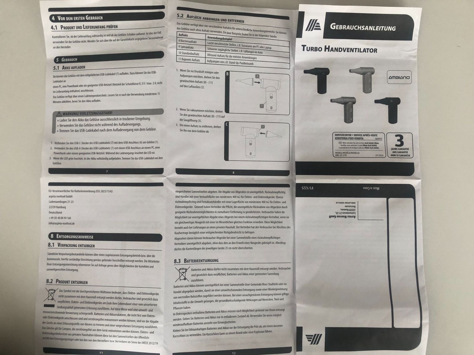 Ventilateurs: Kleiner Handventilator – Neuf avec emballage d'origine à Bassersdorf par sammelfloh 4