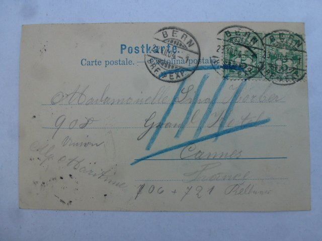 Cartoline postali: Ansichtskarte Bern und die Alpen 1904 – Usato da Walkringen venduto da Casablanca777 1