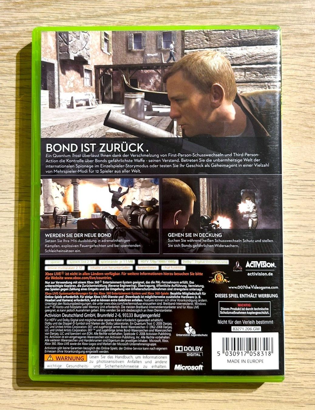 Microsoft Giochi: 007 Ein Quantum Trost Xbox 360 – Usato da St. Gallen venduto da Alpine.Arcade 1