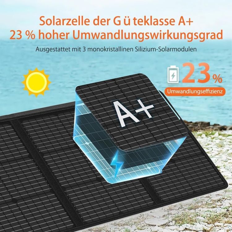 Dispositivi a energia solare: Faltbares Solarpanel 100 W – ETFE IP65 MC4 Camping Adapter – Nuovo e nell'imballaggio originale da Hundwil venduto da pac_6jh8 2