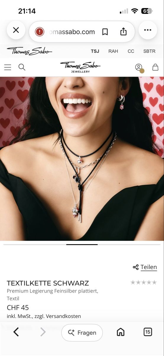 Thomas Sabo Catenine: Thomas Sabo Hals ketten – Usato da Laupen BE venduto da ole_l8gg 3