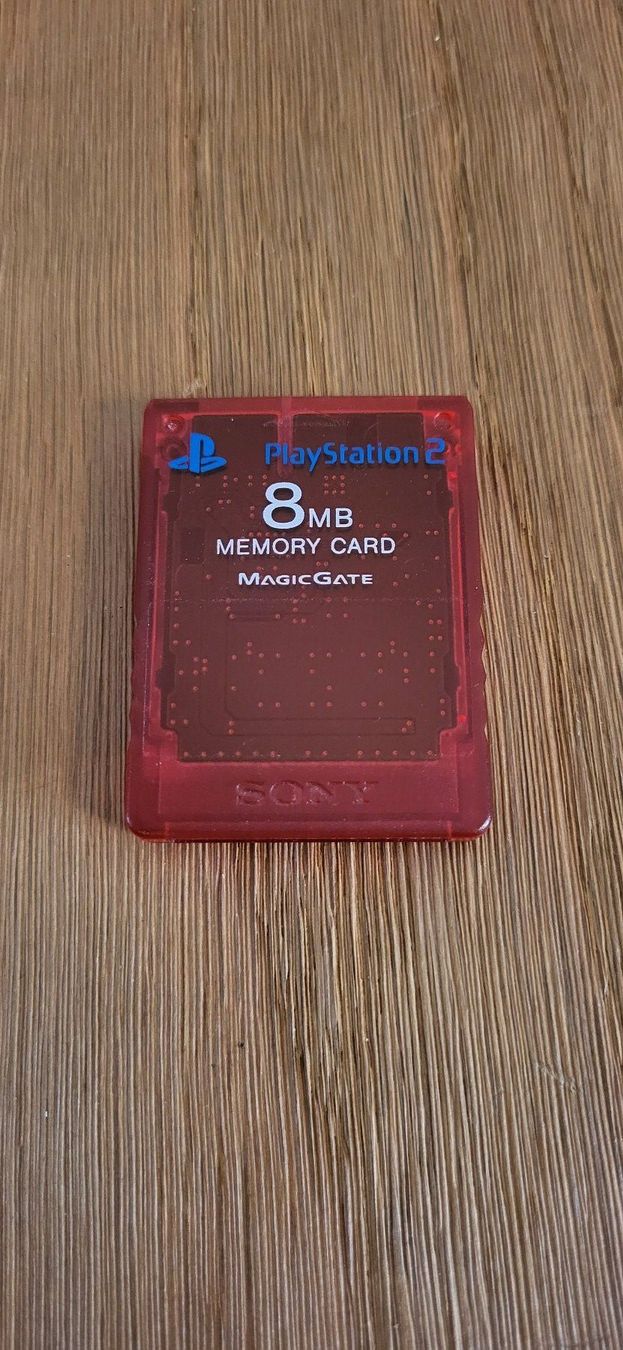Sony Memory unit & Memory card: Original Playstation 2 Memory Card Translucend Red – Usato da Münsingen venduto da DigitaleSpielecke