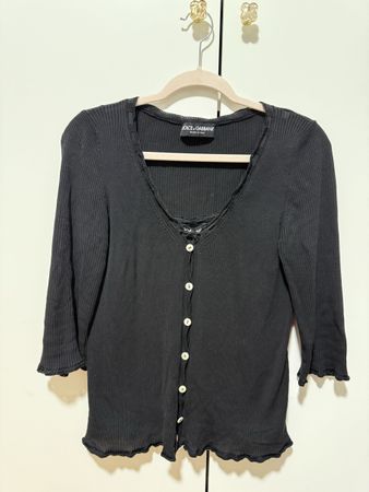 Dolce & Gabbana Set schwarz Top+Cardigan