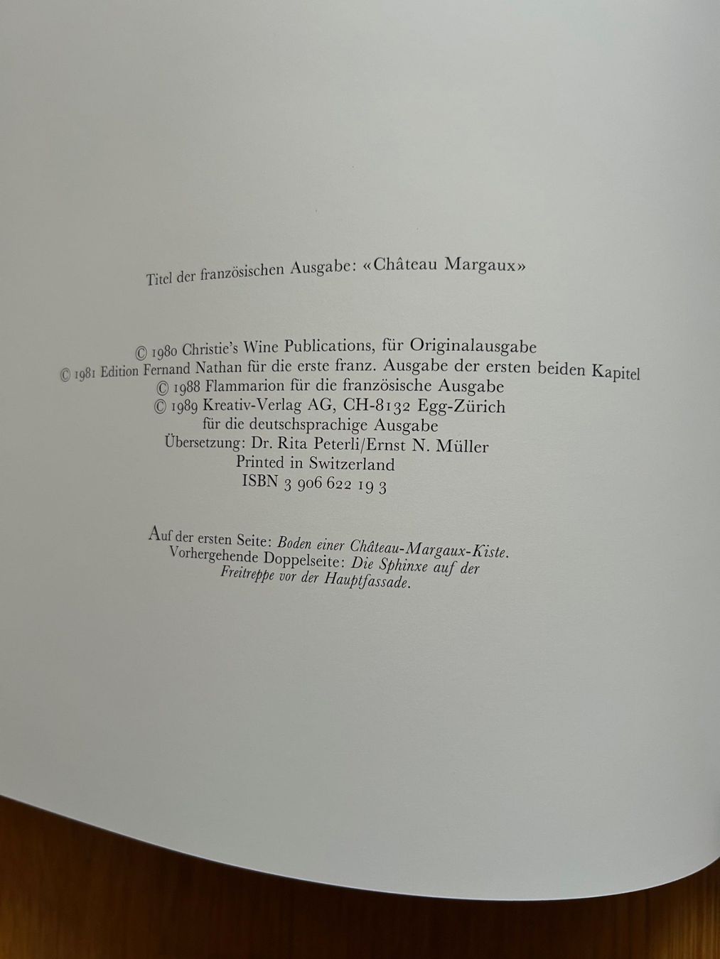 Libri: Bordeaux Wein - Buch - Château Margaux – Usato da Greifensee venduto da 315WDO 3