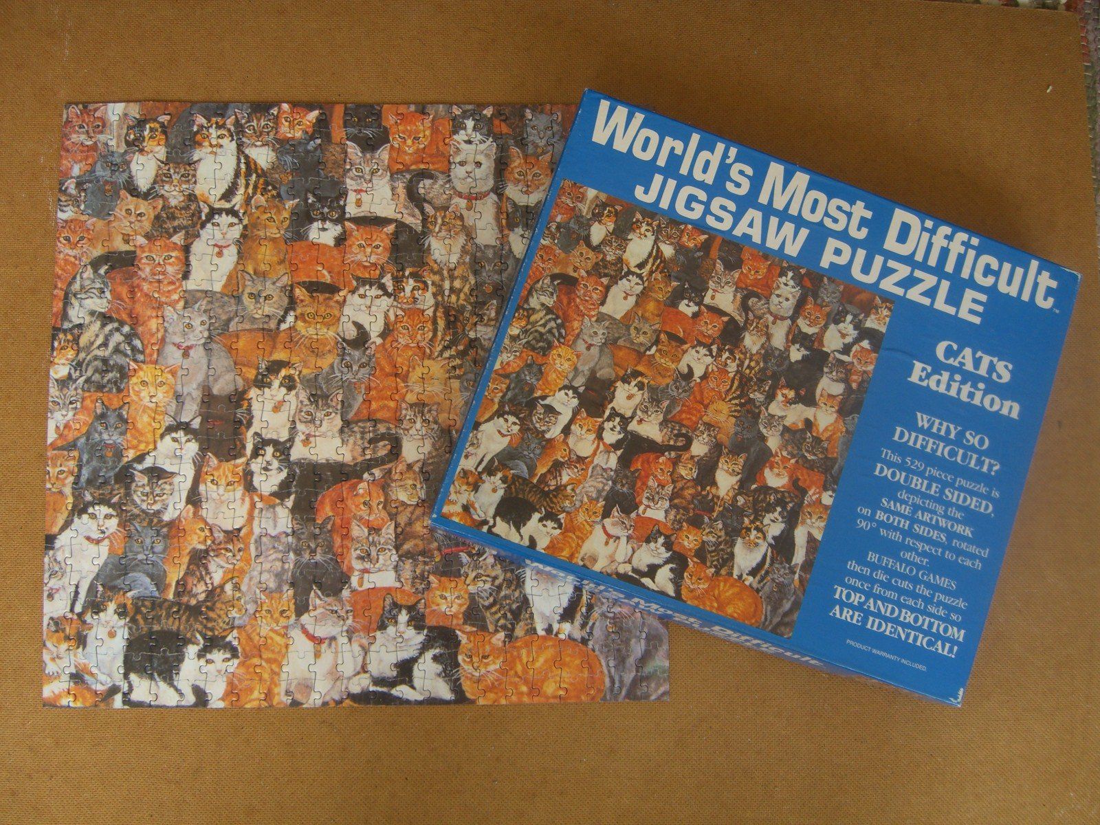 Puzzles: "Das schwierigste Puzzle der Welt",doppelseitig, Katzenmotiv – Gebraucht aus Winterthur von Gaia 5