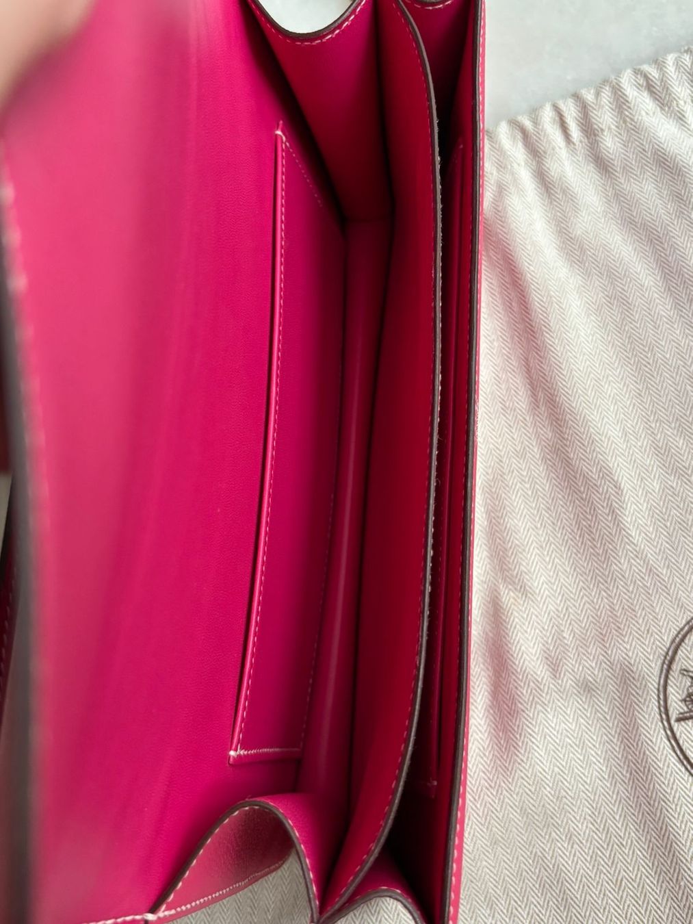 Hermès Borse da donna: Hermes Constance Elan Candy Rose Tyrien Epsom Phw Q orirecpt – Usato da Zürich venduto da RoastedCocoNut 8