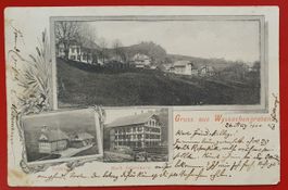 Gruss aus Wyssachengraben 1900 - UPU-FRANKATUR
