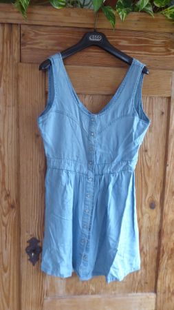 Sommer Mini Kleid Jeans Gr 36 Bund 36cm