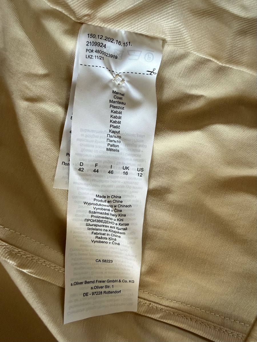 S.Oliver Cappotti: Trenchcoat  s.Oliver Damen beige/sand  gr.42 – Nuovo (secondo la descrizione) da Menzengrüt venduto da SC1973 3