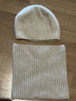 H&M 100% Kaschmir Set  Mütze+Schlauchschal Beige One Size