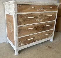 Restaurierte Kommode Shabby Vintage - Nussholz