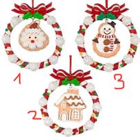 Baumschmuck Weihnachts Zuckerstangen Kranz 9cm