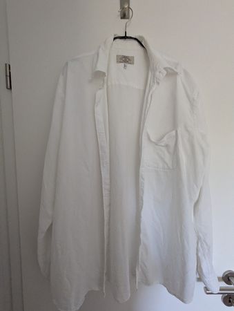 Armani Jeans White Long-Sleeve Shirt, Men's Size L